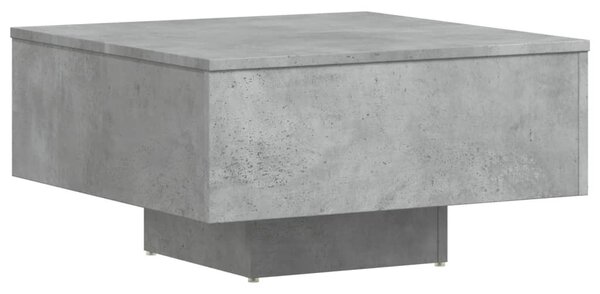 Betonszürke szerelt fa dohányzóasztal 60 x 60 x 31,5 cm