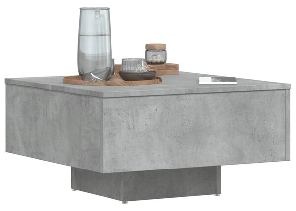 Betonszürke szerelt fa dohányzóasztal 60 x 60 x 31,5 cm