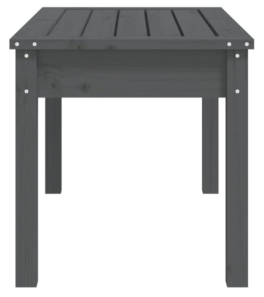 Szürke tömör fenyőfa kerti pad 80x44x45 cm