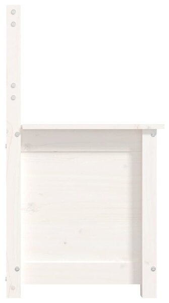 Fehér tömör fenyőfa pad 80 x 41 x 77 cm