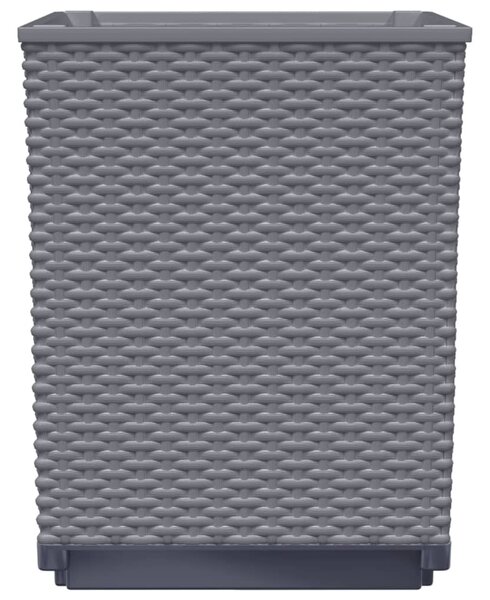 4 db kékszürke polipropilén növénytartó 30 x 30 x 37 cm