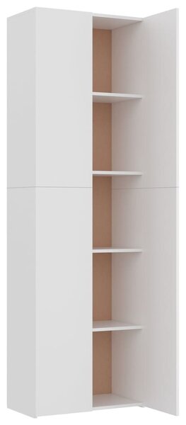 Fehér szerelt fa irodaszekrény 60 x 32 x 190 cm