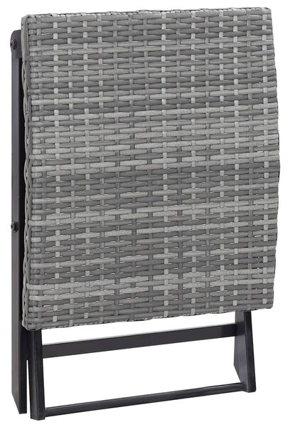 Szürke összecsukható polyrattan ülőke