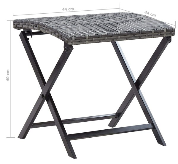 Szürke összecsukható polyrattan ülőke
