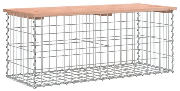 Tömör duglászfenyő gabion kerti pad 103x44x42 cm
