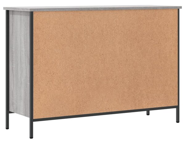 Szürke sonoma színű szerelt fa cipősszekrény 100x35x70 cm