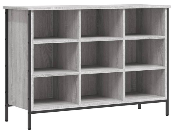 Szürke sonoma színű szerelt fa cipősszekrény 100x35x70 cm