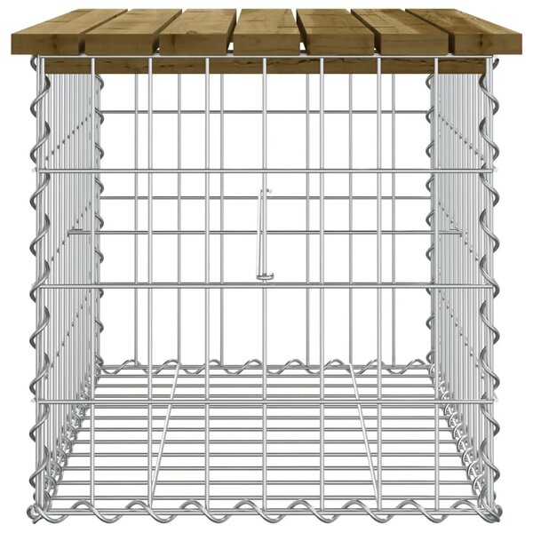 Impregnált fenyőfa gabion kerti pad 63 x 44 x 42 cm