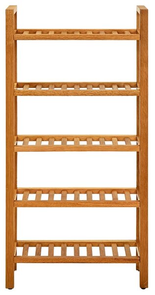 Tömör tölgyfa cipőtartó 5 polccal 50 x 27 x 100 cm