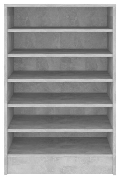 Betonszürke szerelt fa cipősszekrény 60 x 35 x 92 cm