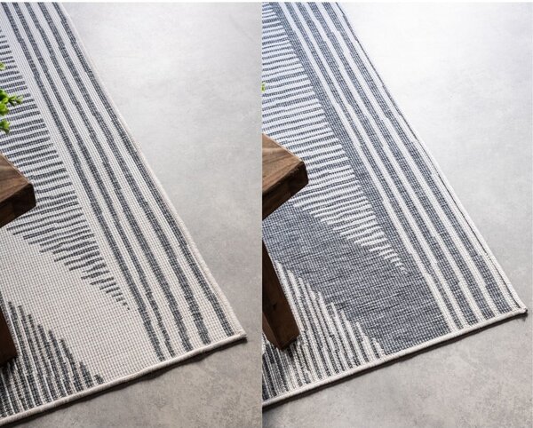 Szürke-krémszínű kültéri szőnyeg 80x150 cm Gemini – Elle Decoration