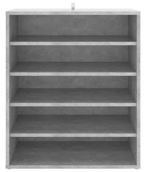 Betonszürke szerelt fa cipősszekrény 60 x 35 x 70 cm