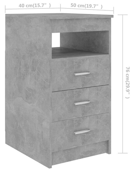 Betonszürke szerelt fa íróasztal 140 x 50 x 76 cm