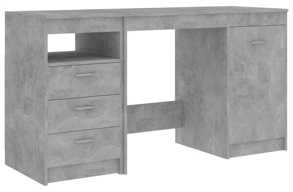 Betonszürke szerelt fa íróasztal 140 x 50 x 76 cm