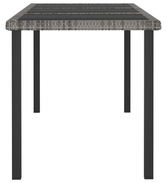 7 részes szürke polyrattan kerti étkezőgarnitúra