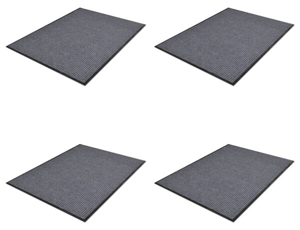 4 db szürke PVC lábtörlő 90 x 60 cm