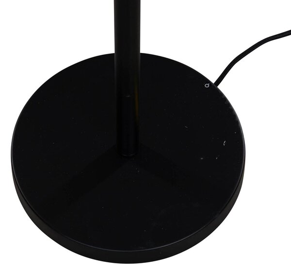 Állólámpa fekete bársony lámpabúrával bronz színben 40 cm - Simplo