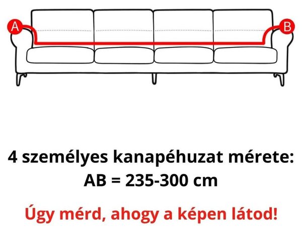 KanapéHuzat (bársonyos, 4 személyes, bordó)