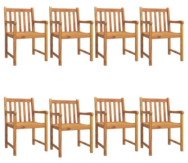 VidaXL 8 db tömör akácfa kerti szék 56 x 55,5 x 90 cm