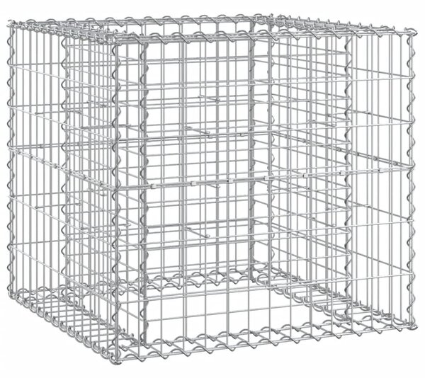 Tömör fenyőfa kerti pad gabion kosárral