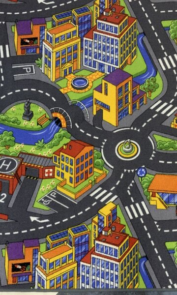 Smartcity játszószőnyeg 70x200 szürke