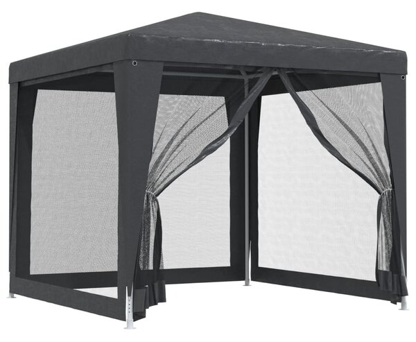 Antracitszürke HDPE partisátor 4 hálós oldalfallal 2,5x2,5 m