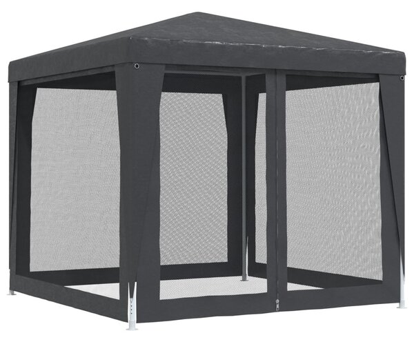 Antracitszürke HDPE partisátor 4 hálós oldalfallal 2,5x2,5 m