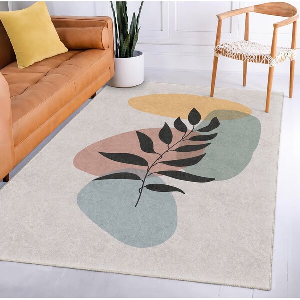 Krémszínű mosható szőnyeg 80x150 cm Illustrated Autumn – Mila Home