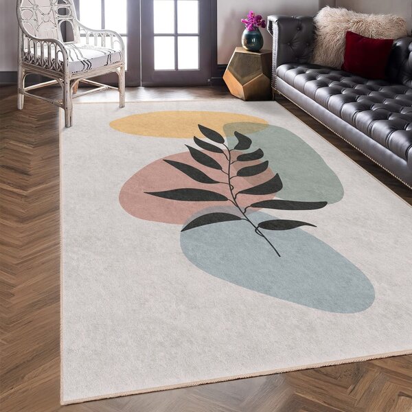Krémszínű mosható szőnyeg 80x150 cm Illustrated Autumn – Mila Home