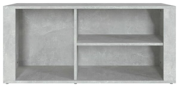 Betonszürke szerelt fa cipőszekrény 100x35x45 cm