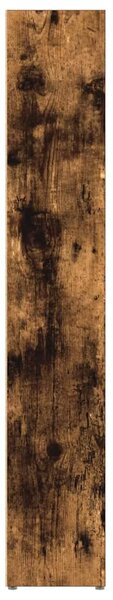 2 db füstös tölgy színű szerelt fa CD-szekrény 21x16x93,5 cm