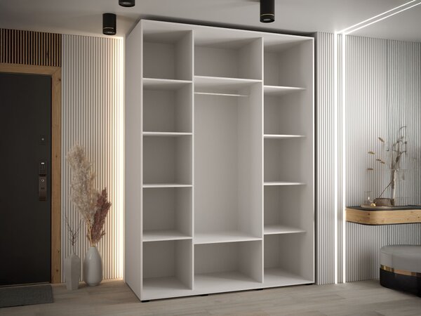 DAVOS 1 ruhásszekrény 170x235x60 - fehér