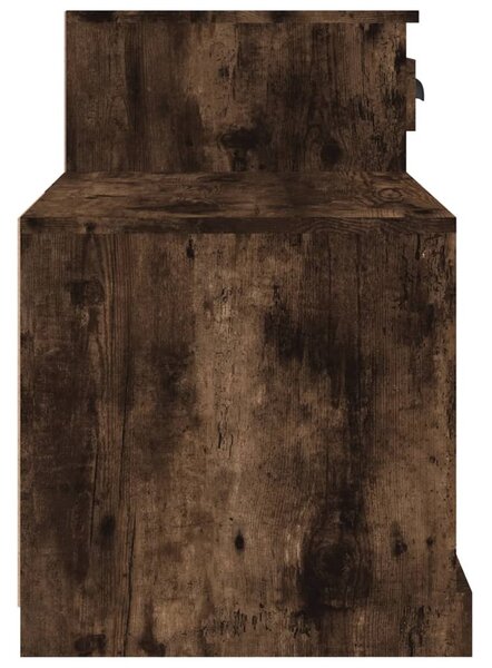 Füstös tölgy színű szerelt fa cipősszekrény 100x42x60 cm