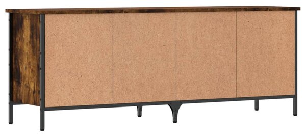 Füstös tölgy színű szerelt fa cipősszekrény 131 x 35 x 50 cm