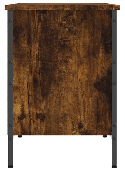 Füstös tölgy színű szerelt fa cipősszekrény 131 x 35 x 50 cm