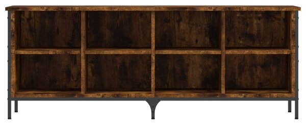 Füstös tölgy színű szerelt fa cipősszekrény 131 x 35 x 50 cm