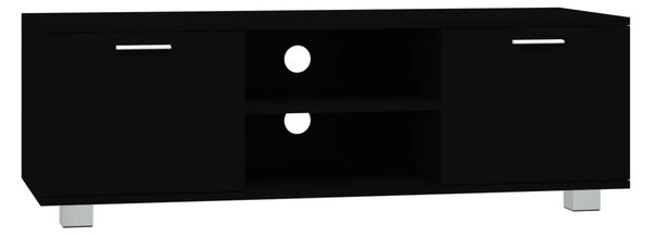 Fekete szerelt fa TV-szekrény 120 x 40,5 x 35 cm