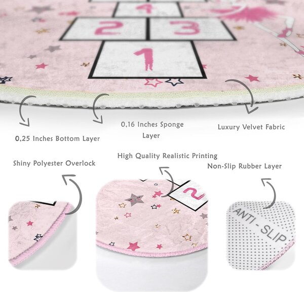 Rózsaszín gyerek szőnyeg ø 120 cm Comfort – Mila Home