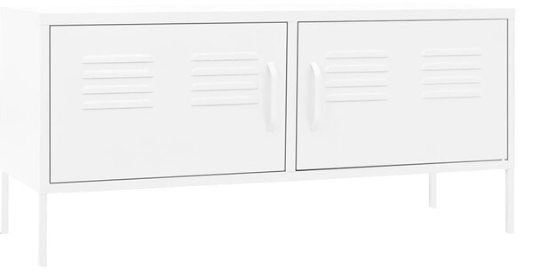 Fehér acél TV-szekrény 105 x 35 x 50 cm