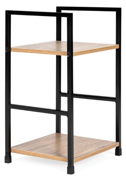 Intenso Home 2 szintes nyitott könyvespolc / éjjeliszekrény 29 x 48cm (Aranytölgy) | Univerzális tároló állvány fém lábakkal