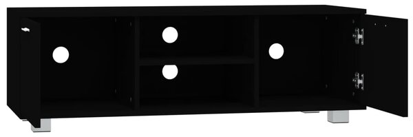 Fekete szerelt fa TV-szekrény 120 x 40,5 x 35 cm