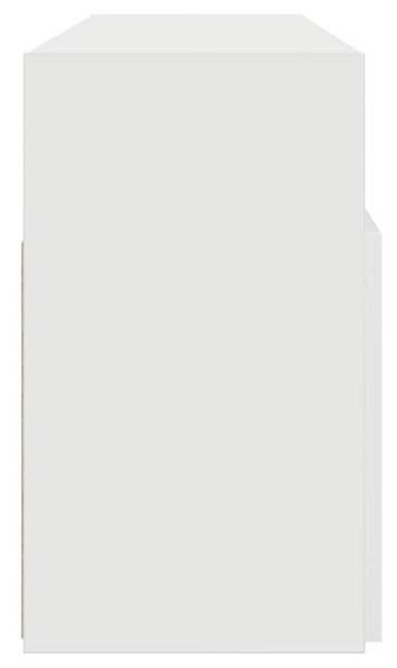 Fehér TV-szekrény LED lámpákkal 120 x 30 x 50 cm