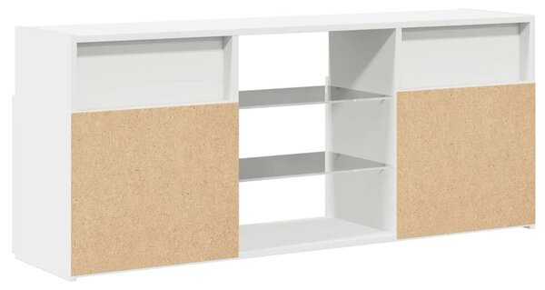 Fehér TV-szekrény LED lámpákkal 120 x 30 x 50 cm