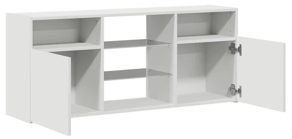Fehér TV-szekrény LED lámpákkal 120 x 30 x 50 cm