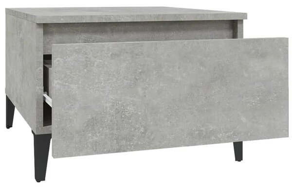 2 db betonszürke szerelt fa kisasztal 50x 46 x 35 cm