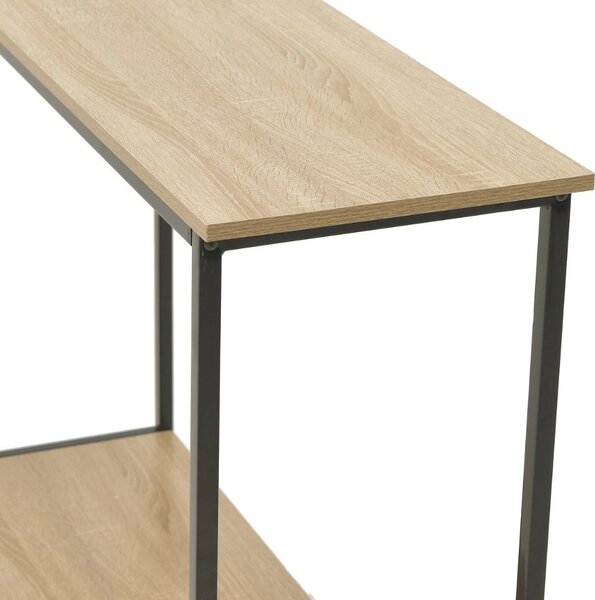 Intenso Home konzolasztal / előszobai lerakóasztal / tálalóasztal 106x35cm (Sonoma tölgy) | Masszív fém váz