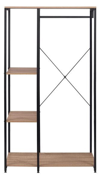 Intenso Home ruhafogas polcokkal 90 x 167cm sonoma tölgy | Előszobai ruhatároló cipőtartóval / nyitott gardrób