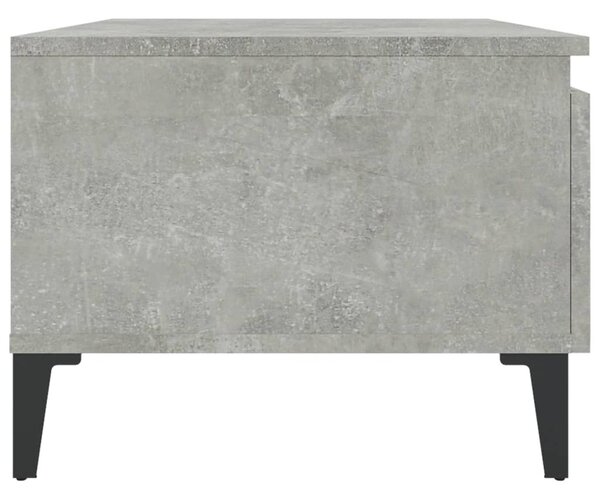 Betonszürke szerelt fa dohányzóasztal 90x49x45 cm