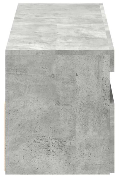 2 db betonszürke TV-szekrény LED-lámpákkal 60 x 35 x 40 cm
