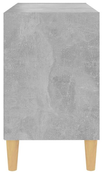 Betonszürke TV-szekrény tömör falábakkal 69,5 x 30 x 50 cm